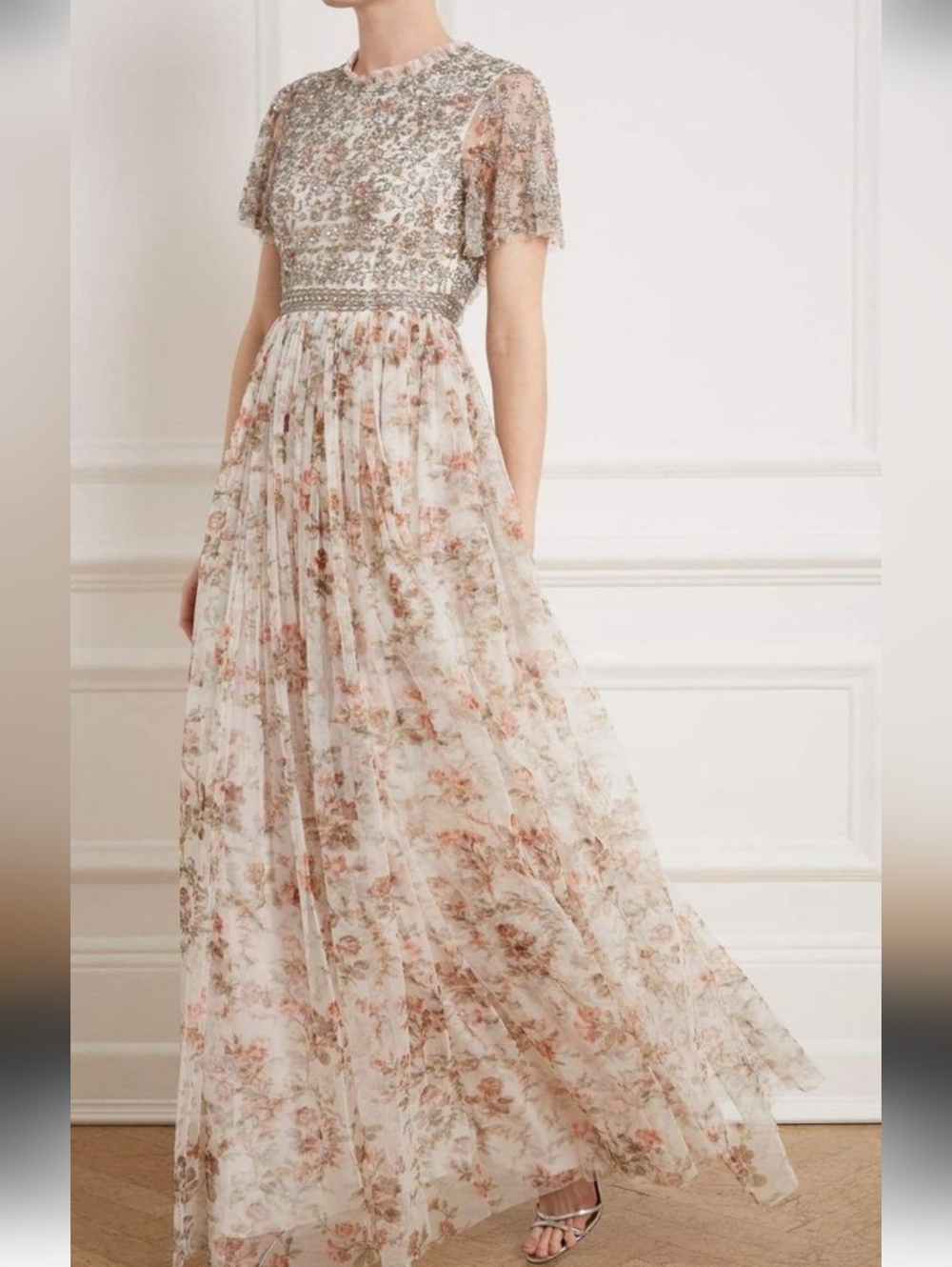 Needle‎ & Thread Andromeda Embellished Maxi-Dress Size 6